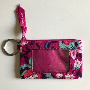 Vera Bradley Bloom Berry Zip ID/Coin Purse